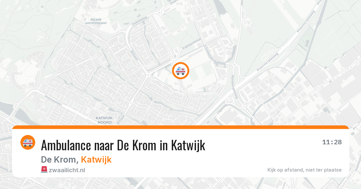 Ambulance naar De Krom in Katwijk — 18 mrt 2026