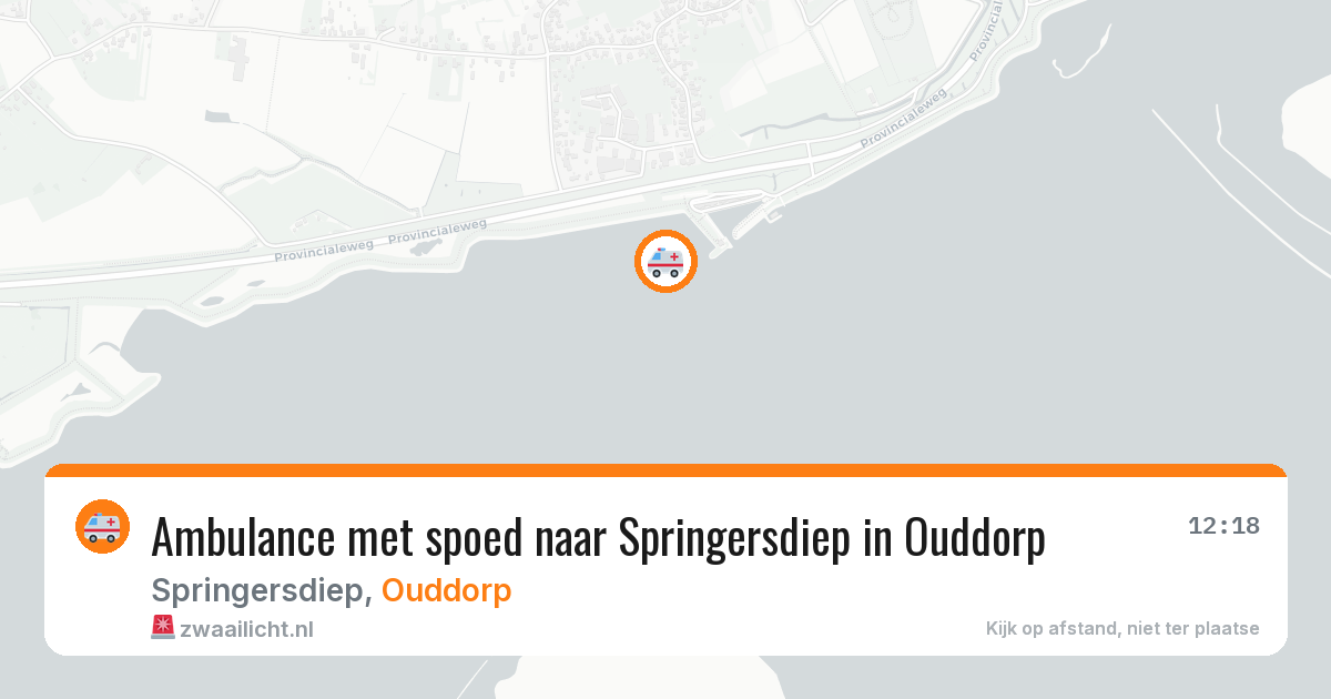 Ambulance met spoed naar Springersdiep in Ouddorp — 1 aug 2026