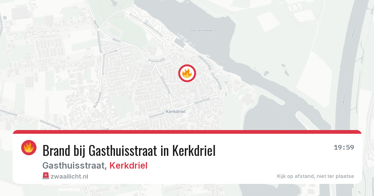Brand bij Gasthuisstraat in Kerkdriel — 6 aug 2026