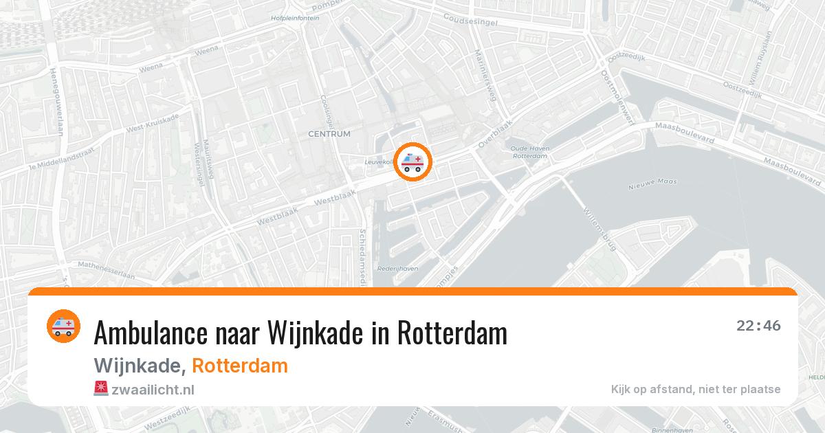 Ambulance naar Wijnkade in Rotterdam — 8 mei 2026