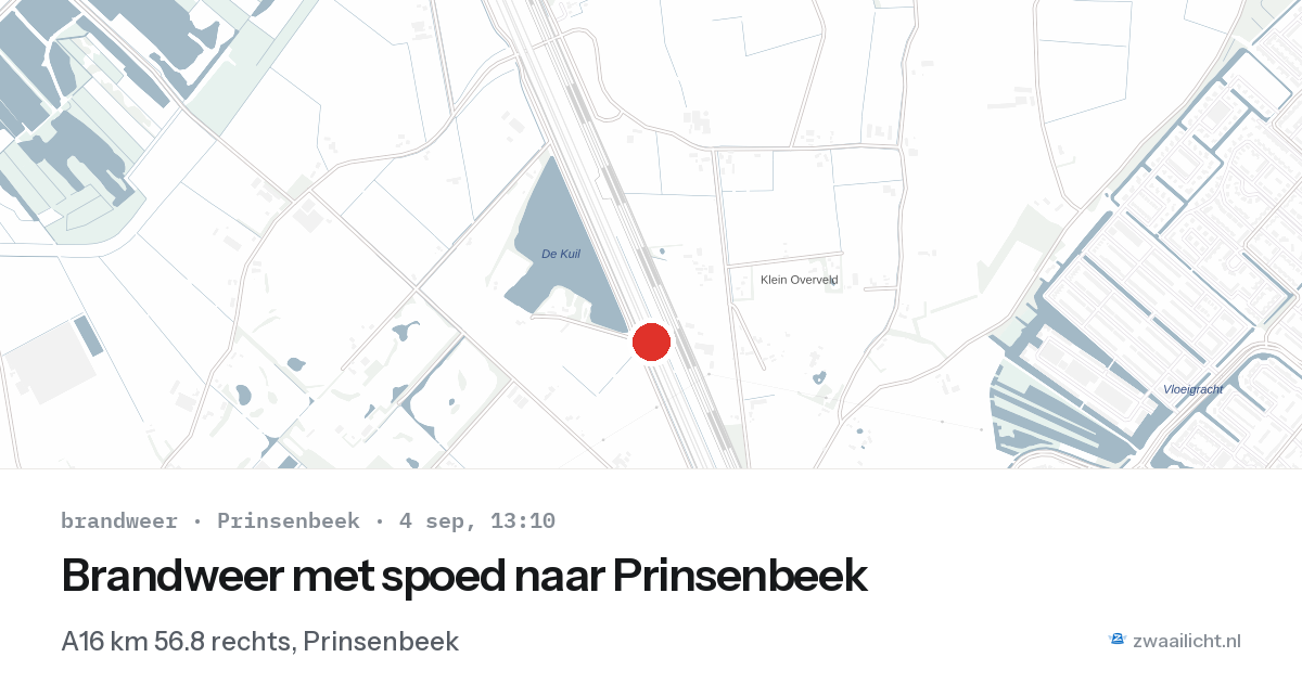 Brandweer met spoed naar Prinsenbeek — 4 sep 2026 | 🚨 Zwaailicht.nl