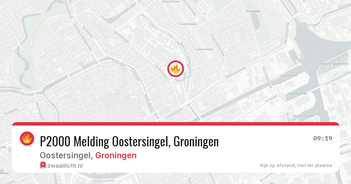 P2000 Melding Oostersingel, Groningen — 3 jun 2026