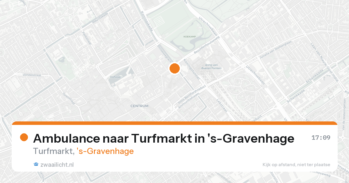 Ambulance naar Turfmarkt in 's-Gravenhage — 22 aug 2026