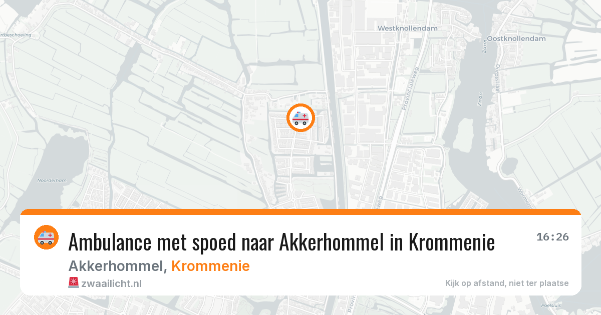 Ambulance met spoed naar Akkerhommel in Krommenie — 4 aug 2026