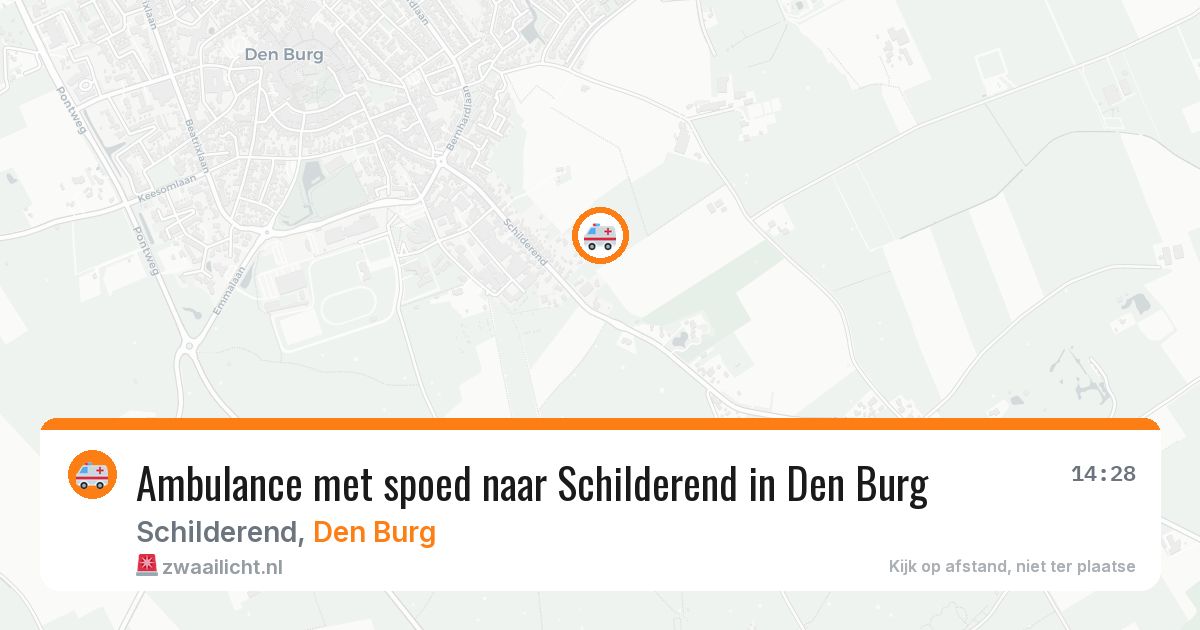 Ambulance met spoed naar Schilderend in Den Burg — 8 mei 2026