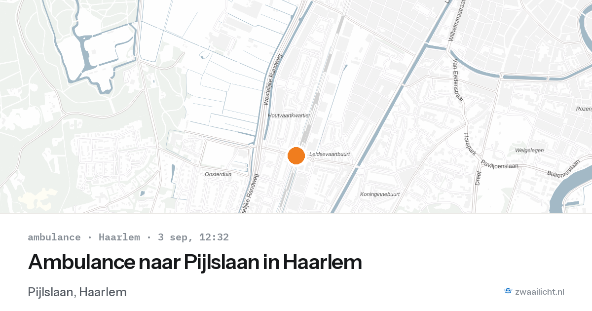 Ambulance naar Pijlslaan in Haarlem — 3 sep 2026