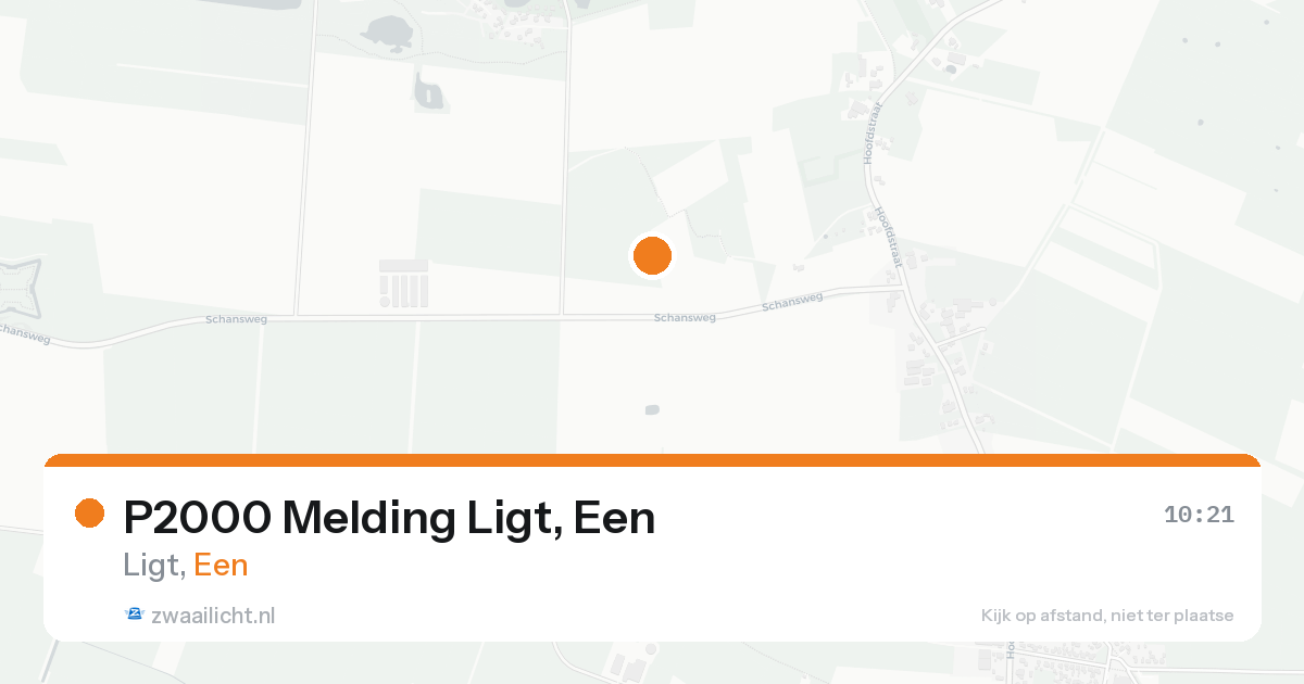 P2000 Melding Ligt, Een — 25 aug 2026