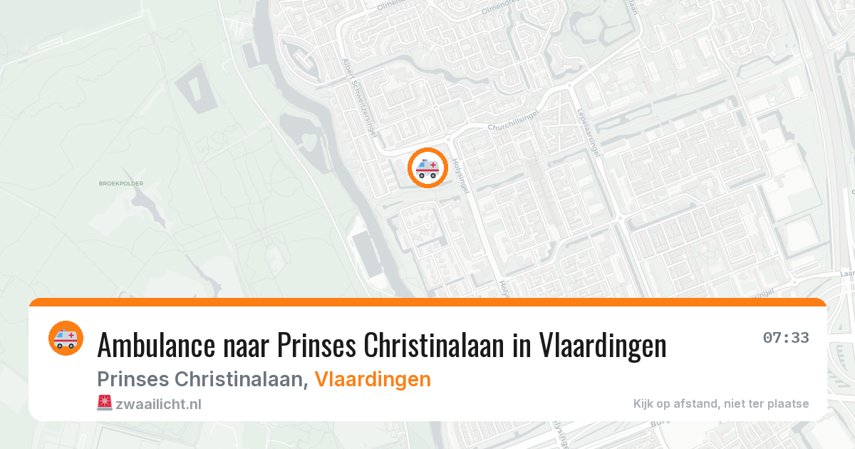Ambulance naar Prinses Christinalaan in Vlaardingen — 7 jul 2026