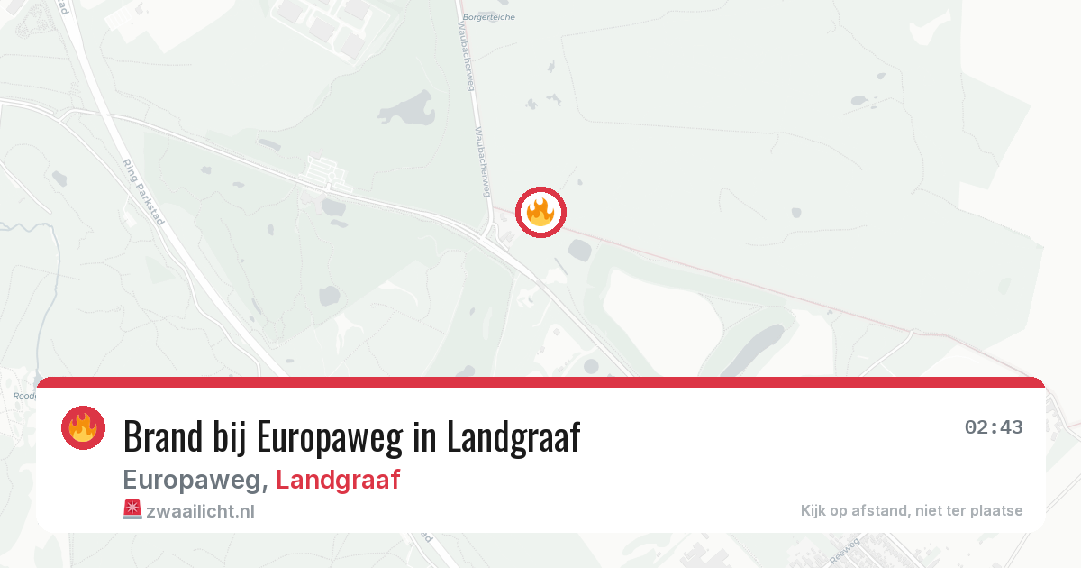Brand bij Europaweg in Landgraaf — 27 mrt 2026