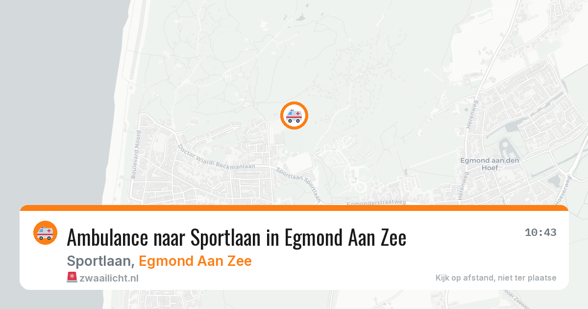 Ambulance naar Sportlaan in Egmond Aan Zee — 4 jun 2026