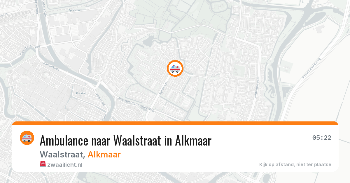 Ambulance naar Waalstraat in Alkmaar — 9 jul 2026