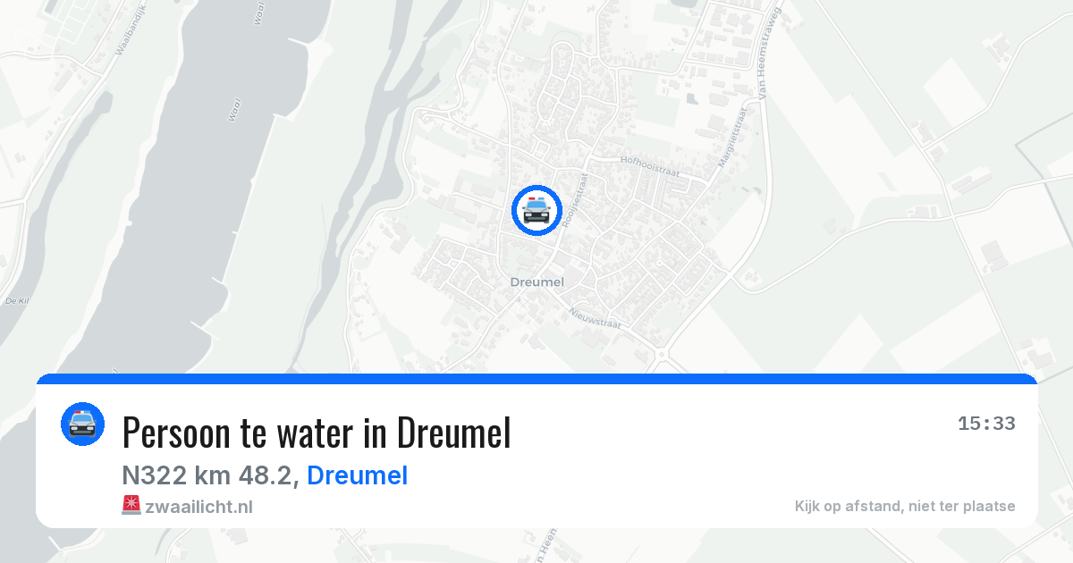 Persoon te water in Dreumel — 30 mrt 2026