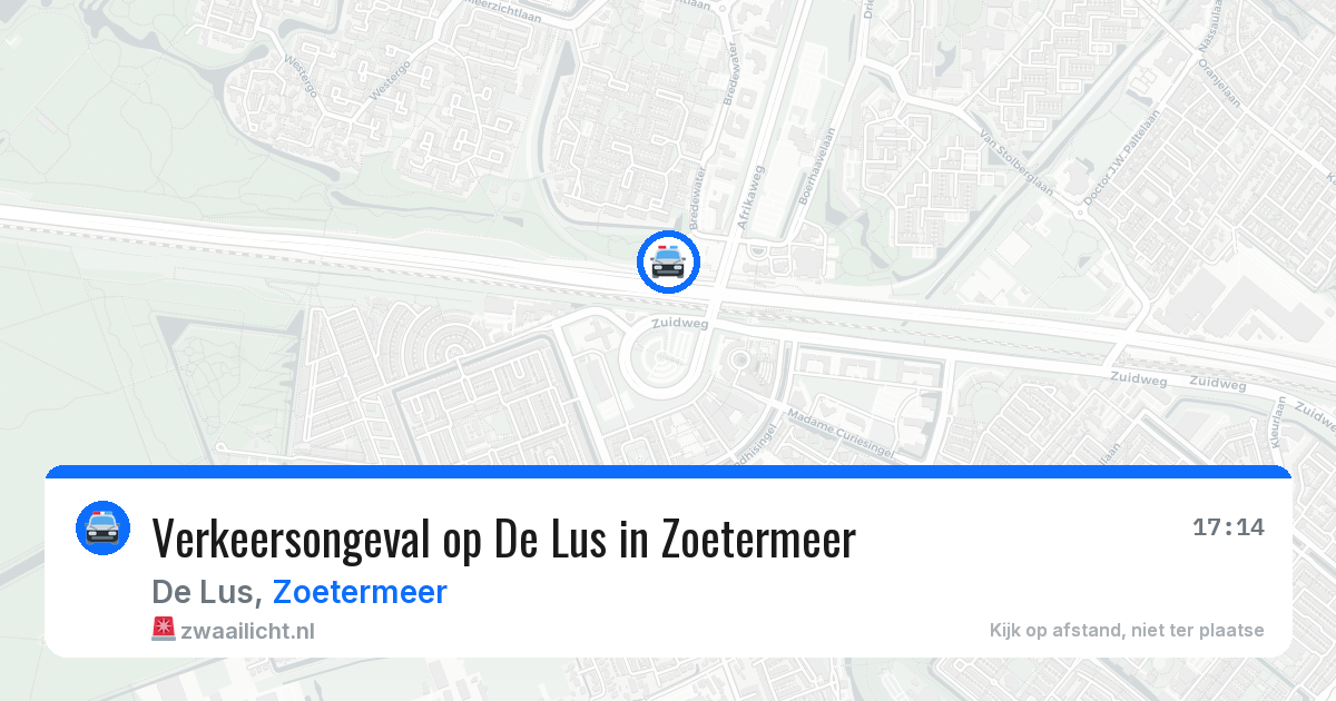 Verkeersongeval op De Lus in Zoetermeer — 10 aug 2026