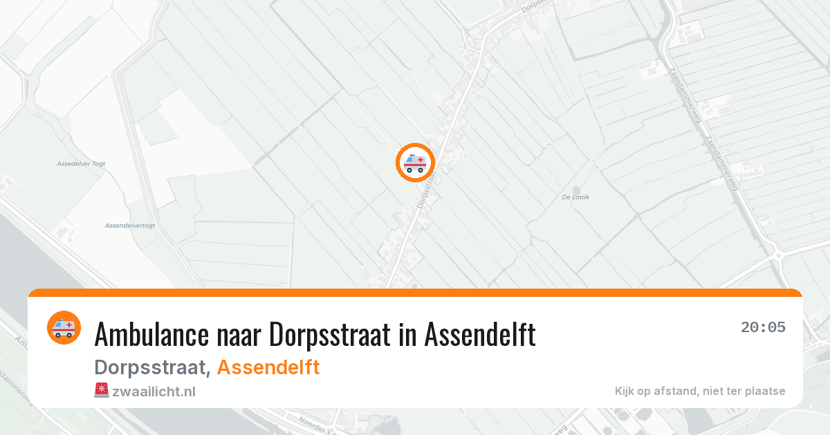 Ambulance naar Dorpsstraat in Assendelft — 16 mrt 2026