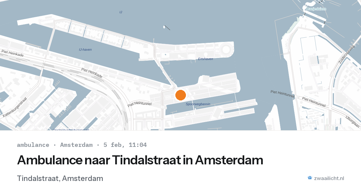 Ambulance naar Tindalstraat in Amsterdam — 5 feb 2026