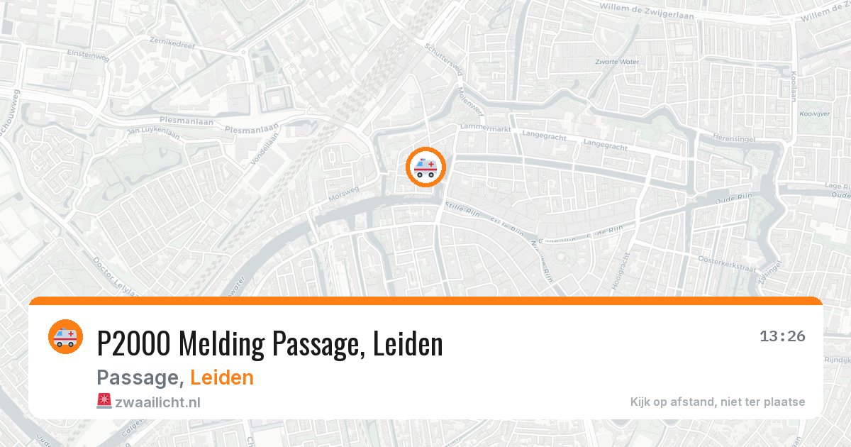 P2000 Melding Passage, Leiden — 11 apr 2026