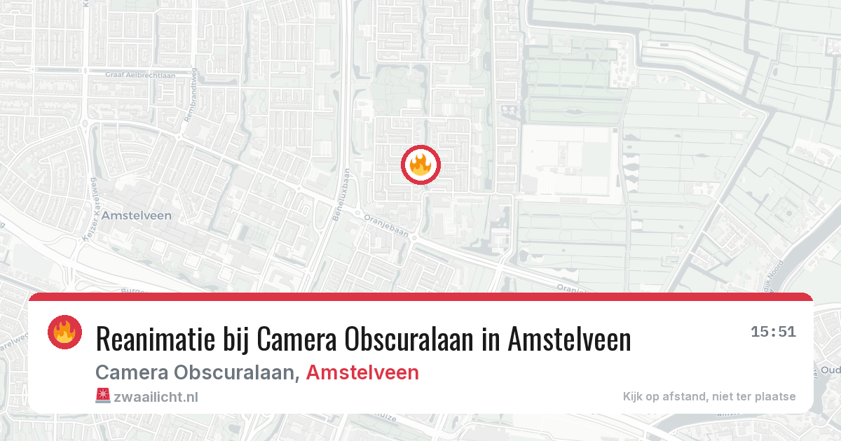 Reanimatie bij Camera Obscuralaan in Amstelveen — 19 mei 2026
