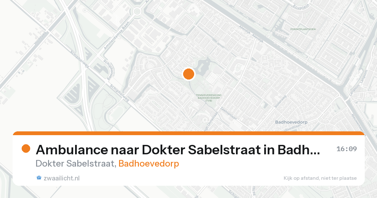 Ambulance naar Dokter Sabelstraat in Badhoevedorp — 17 aug 2026