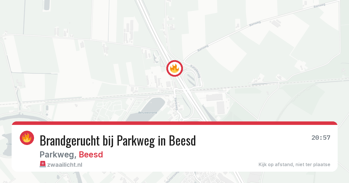 Brandgerucht bij Parkweg in Beesd — 12 mei 2026