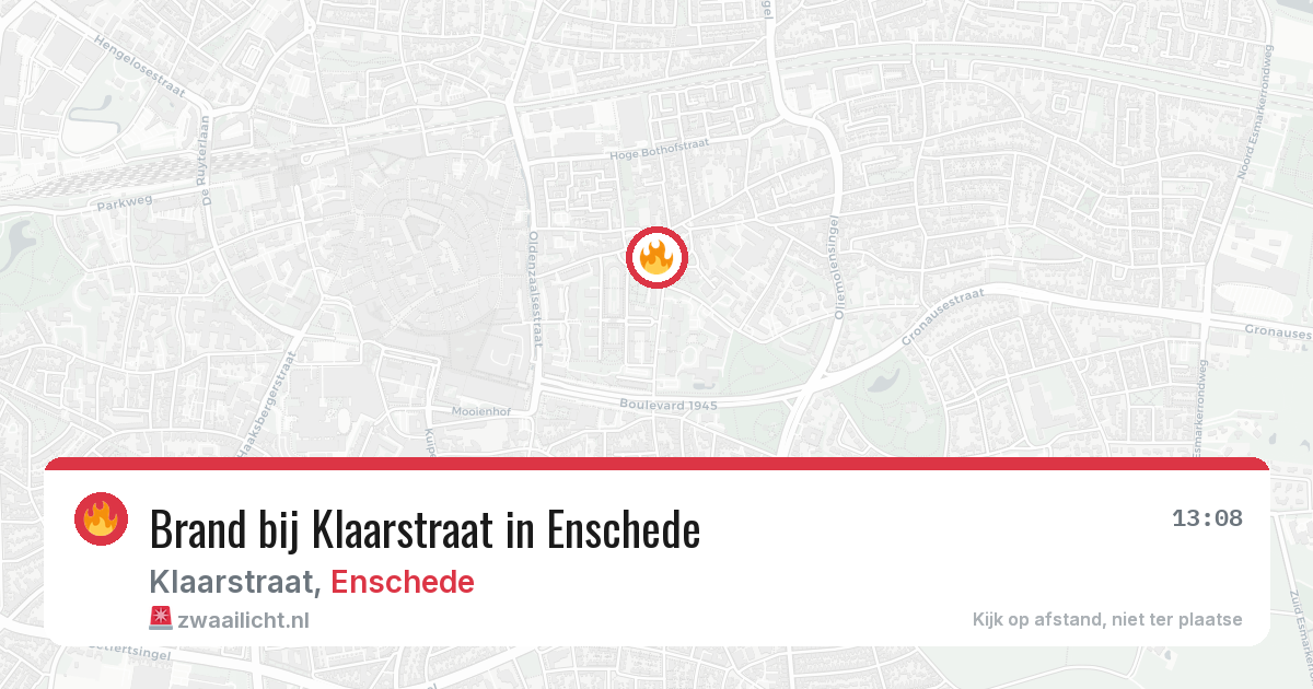 Brand bij Klaarstraat in Enschede — 18 jul 2026