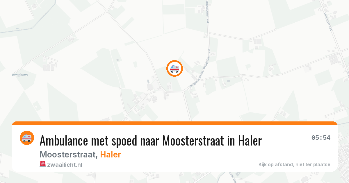 Ambulance met spoed naar Moosterstraat in Haler — 29 jun 2026
