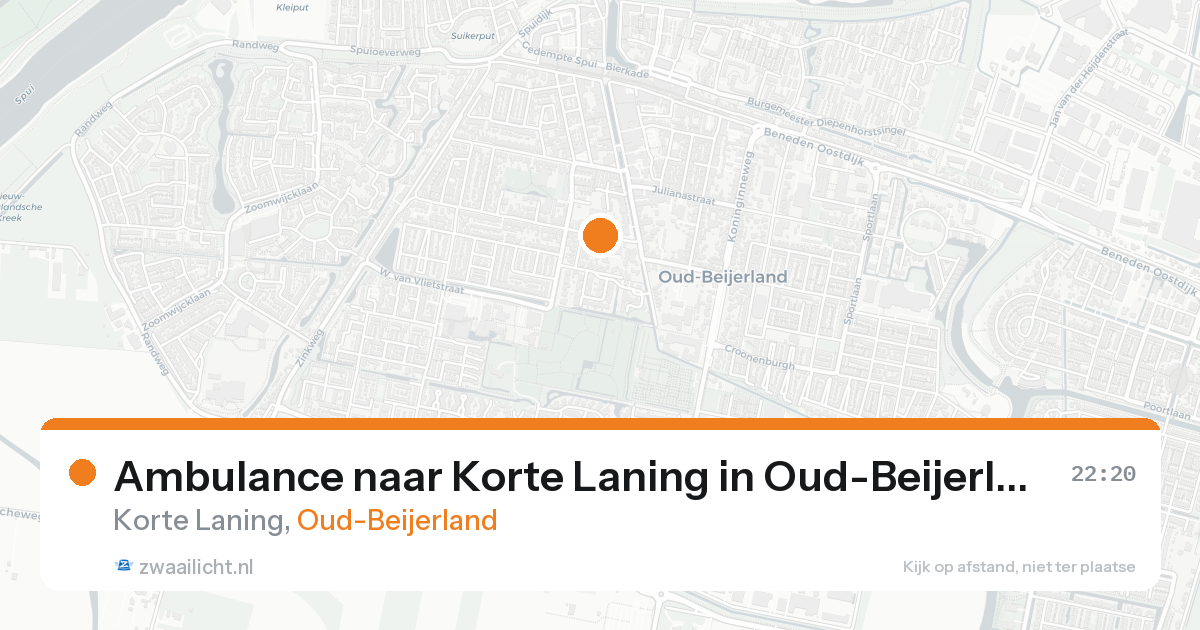 Ambulance naar Korte Laning in Oud-Beijerland — 24 aug 2026