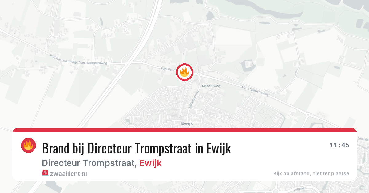 Brand bij Directeur Trompstraat in Ewijk — 28 jun 2026