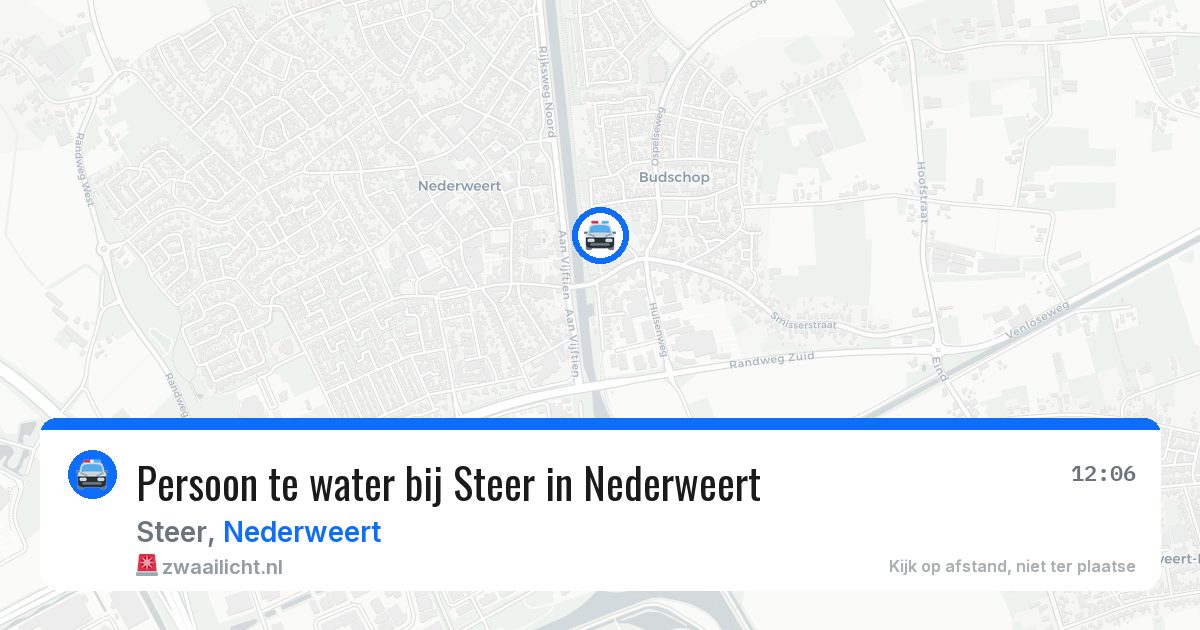Persoon te water bij Steer in Nederweert — 29 jun 2026
