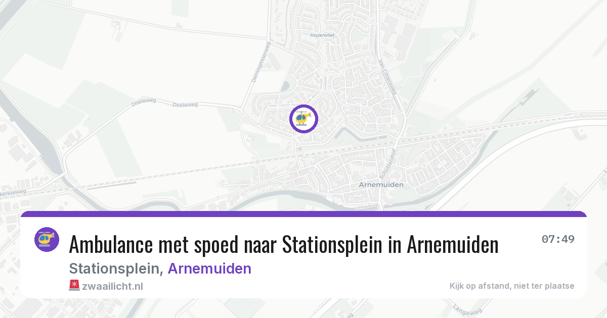 Ambulance met spoed naar Stationsplein in Arnemuiden — 29 jun 2026