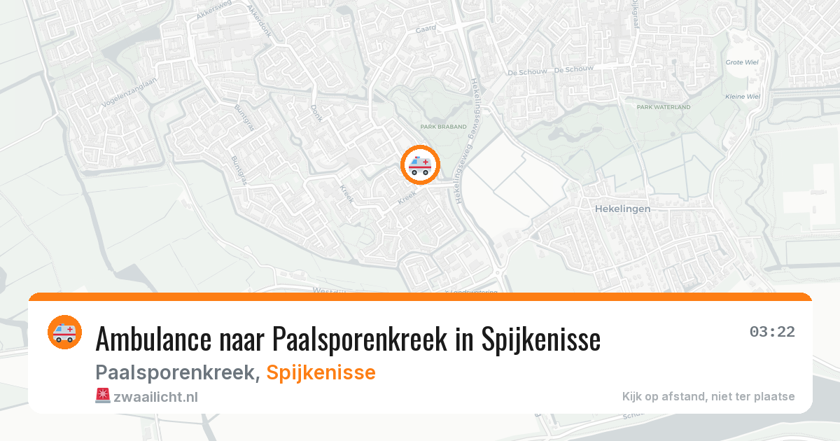 Ambulance naar Paalsporenkreek in Spijkenisse — 12 jul 2026