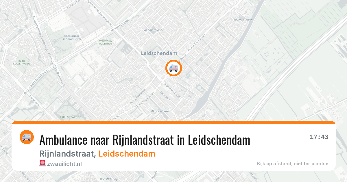 Ambulance naar Rijnlandstraat in Leidschendam — 14 jun 2026