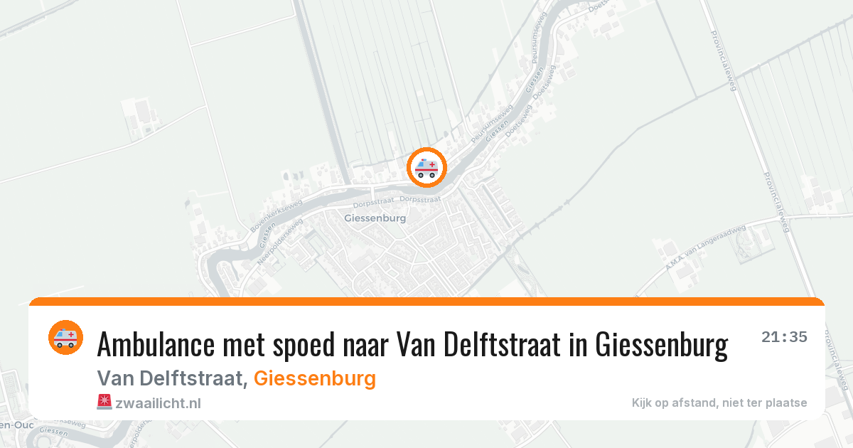 Ambulance met spoed naar Van Delftstraat in Giessenburg — 27 jan 2026