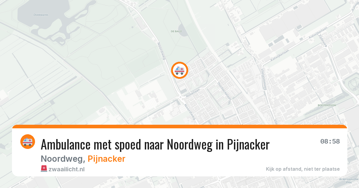 Ambulance met spoed naar Noordweg in Pijnacker — 14 aug 2026