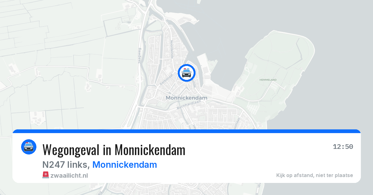 Wegongeval in Monnickendam — 21 mrt 2026