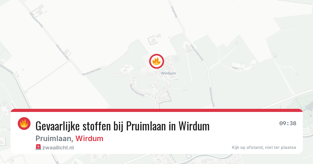 Gevaarlijke stoffen bij Pruimlaan in Wirdum — 15 jun 2026