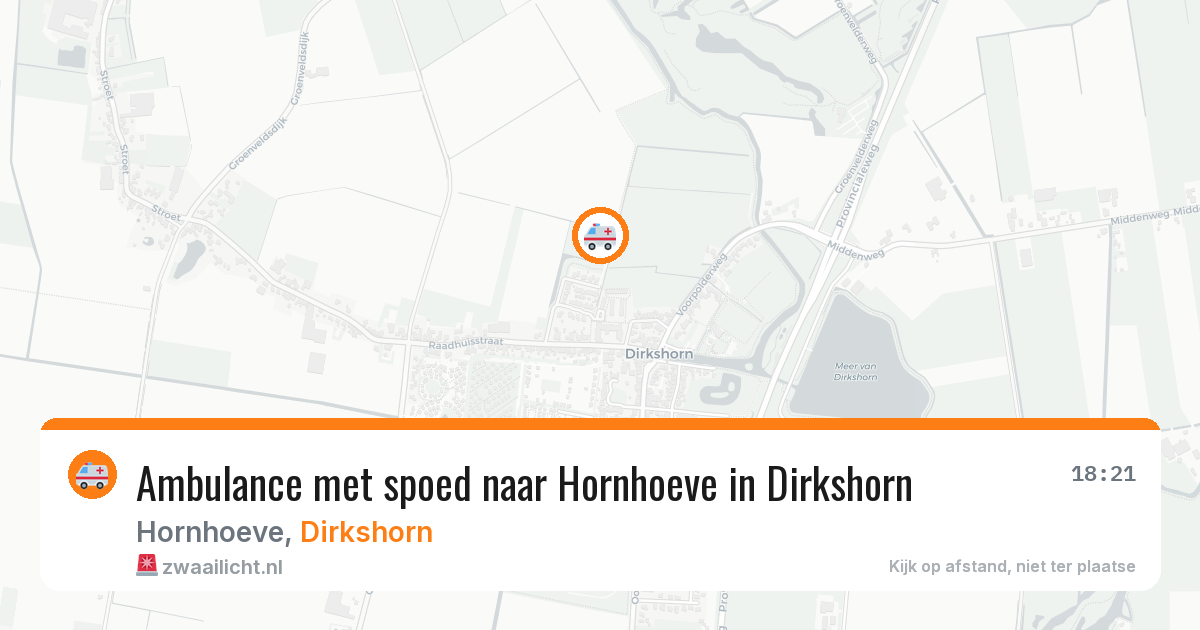 Ambulance met spoed naar Hornhoeve in Dirkshorn — 27 jun 2026
