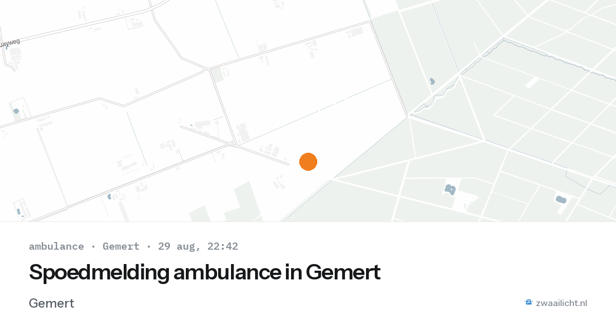 Spoedmelding ambulance in Gemert — 29 aug 2026