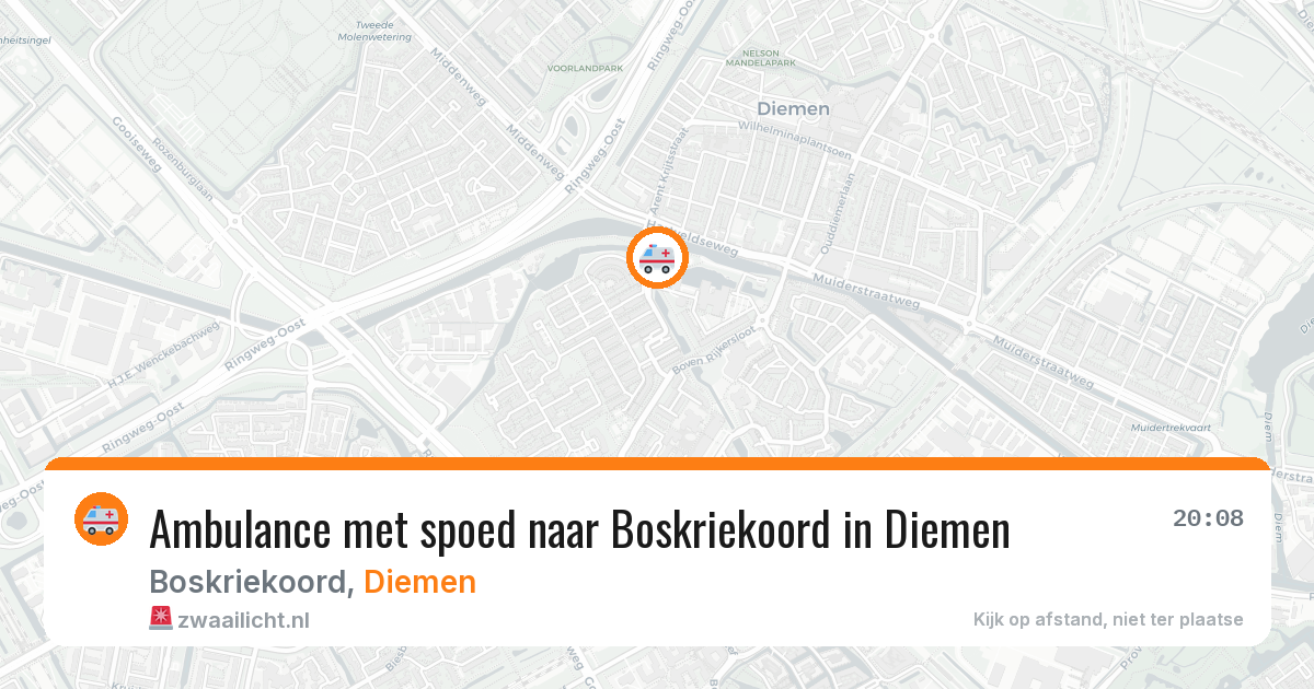 Ambulance met spoed naar Boskriekoord in Diemen — 25 mei 2026