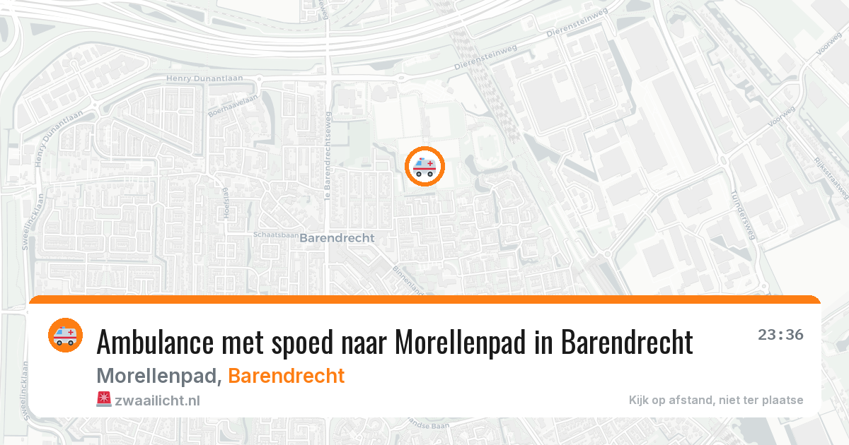 Ambulance met spoed naar Morellenpad in Barendrecht — 9 apr 2026
