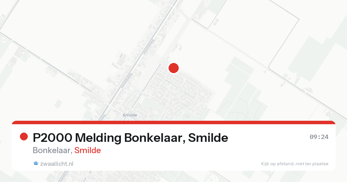 P2000 Melding Bonkelaar, Smilde — 14 aug 2026