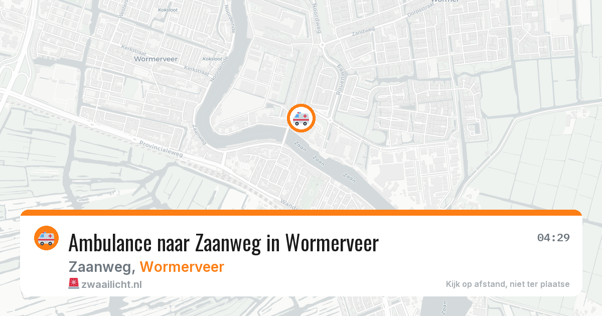 Ambulance naar Zaanweg in Wormerveer — 18 mei 2026