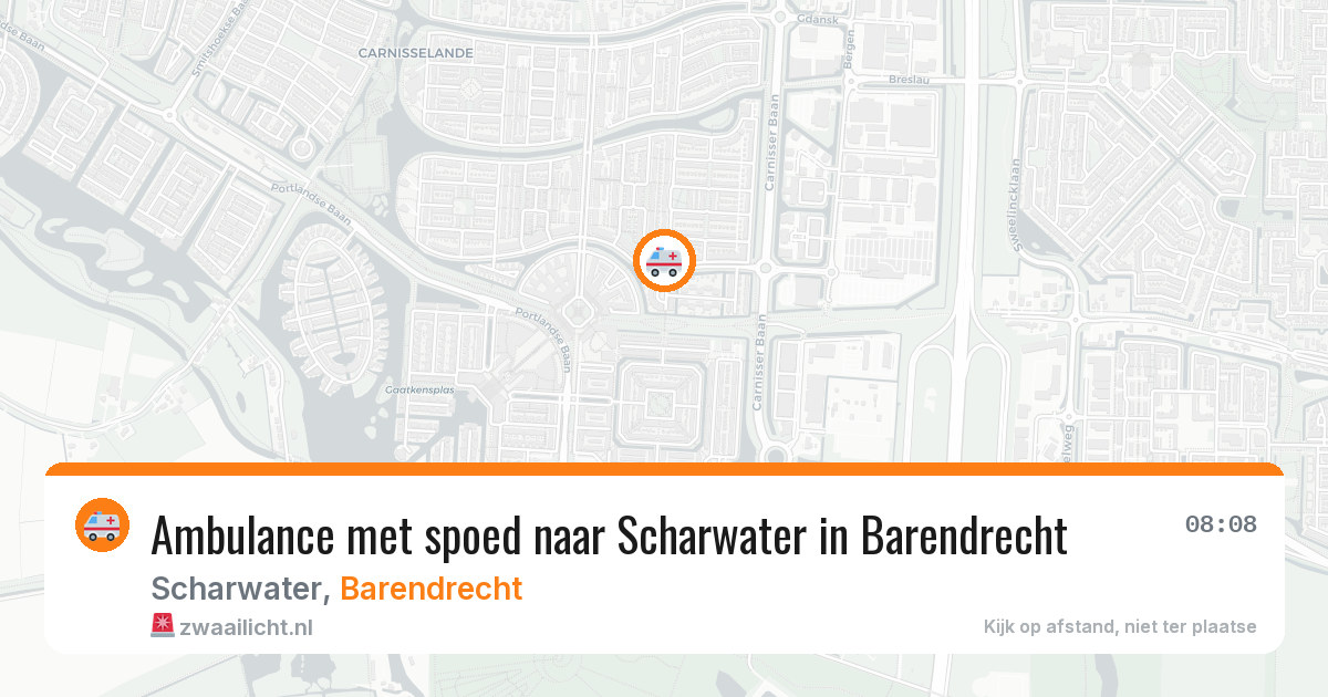 Ambulance met spoed naar Scharwater in Barendrecht — 6 mei 2026