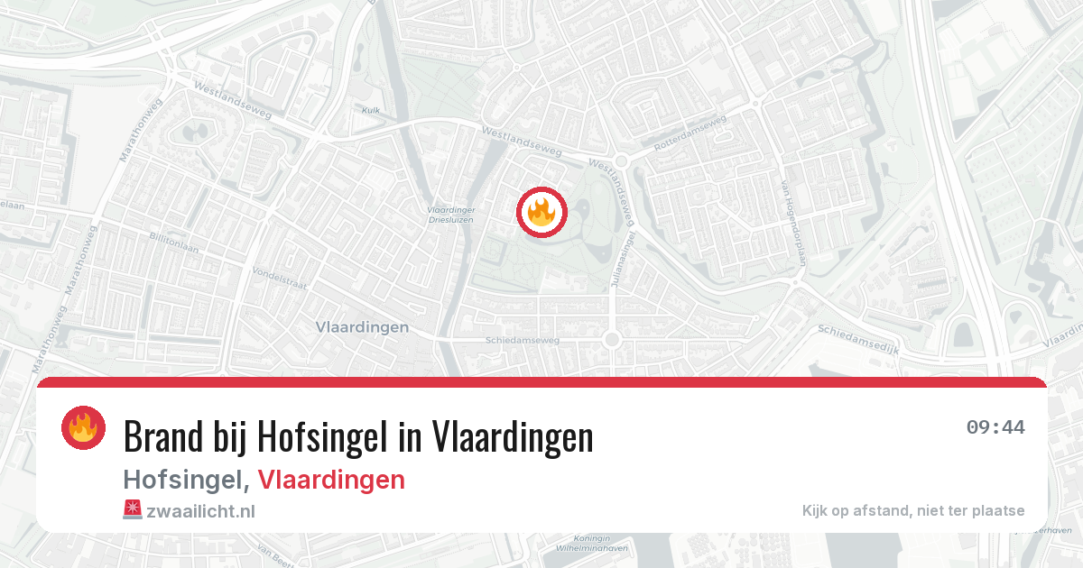 Brand bij Hofsingel in Vlaardingen — 10 apr 2026