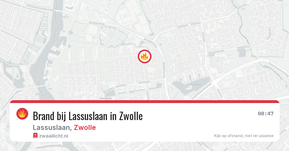 Brand bij Lassuslaan in Zwolle — 4 mei 2026