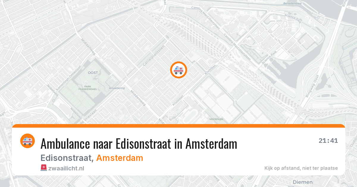 Ambulance naar Edisonstraat in Amsterdam — 4 apr 2026