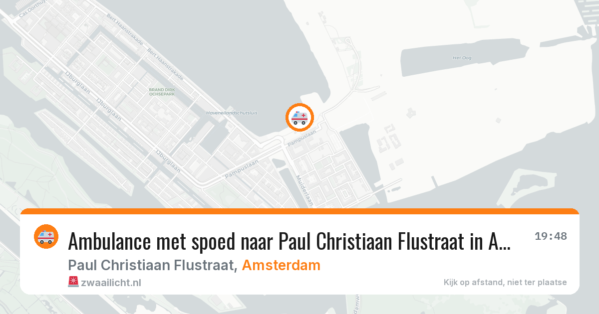 Ambulance met spoed naar Paul Christiaan Flustraat in Amsterdam — 12 aug 2026