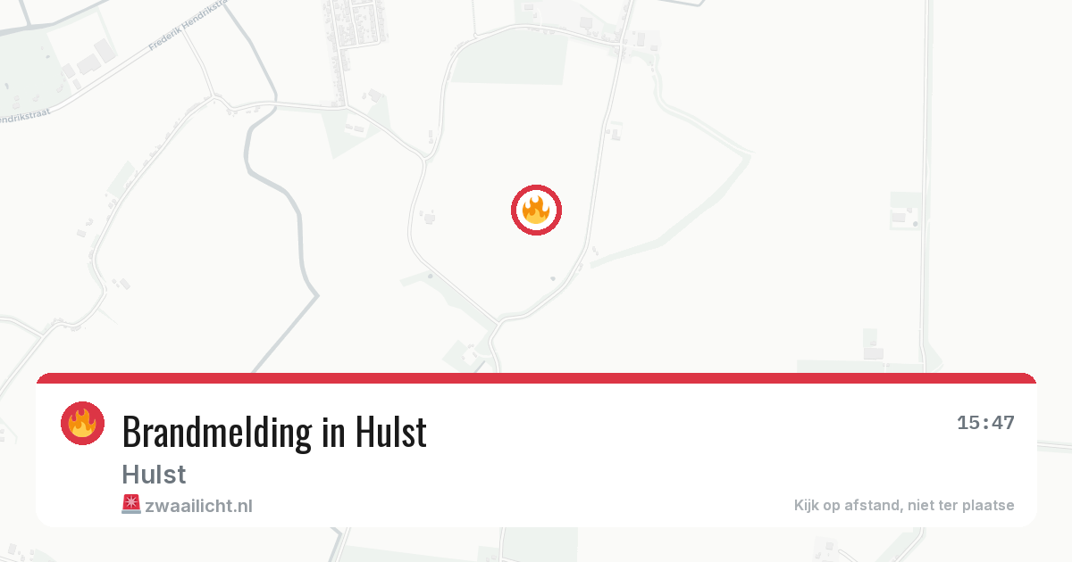 Brandmelding in Hulst — 13 aug 2026