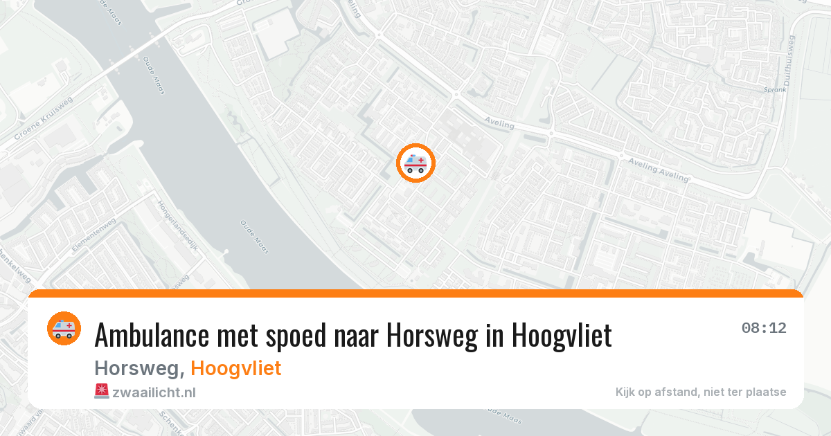 Ambulance met spoed naar Horsweg in Hoogvliet — 12 aug 2026