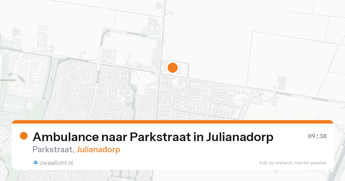 Ambulance naar Parkstraat in Julianadorp — 16 aug 2026