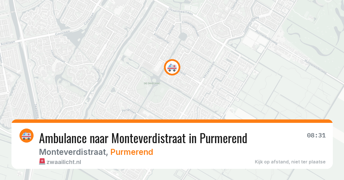 Ambulance naar Monteverdistraat in Purmerend — 28 mei 2026